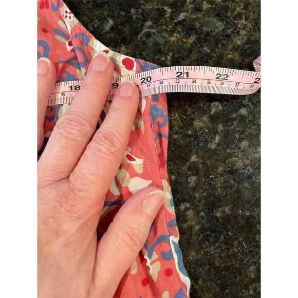 Charter Club Women's Plus 14W Pink Floral Sleeveless Blouse Ruffle Neck - Picture 7 of 7